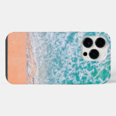 Dronebeelden van een strand iPhone hoesje (Achterkant horizontaal)
