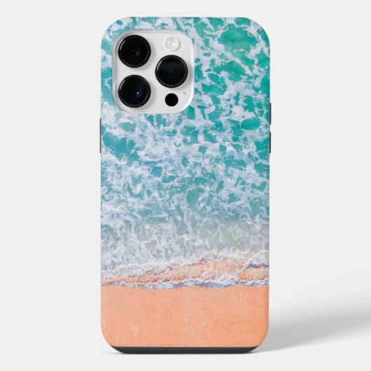 Dronebeelden van een strand iPhone hoesje (Achterkant)