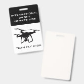 Dronecompetitie naam badge (Voor- en achterkant)