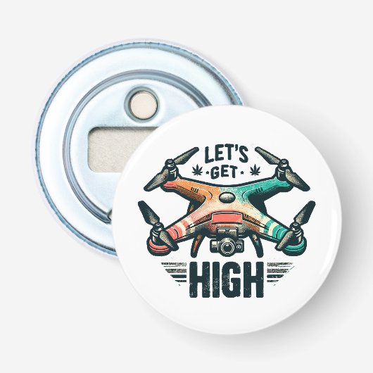 Dronepiloot Button Flesopener (Voorkant)