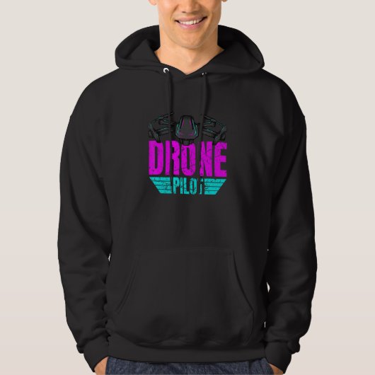 Dronepiloot Drone-operator Quadcopter 21 Hoodie (Voorkant)