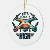 Dronepiloot Keramisch Ornament (Links)