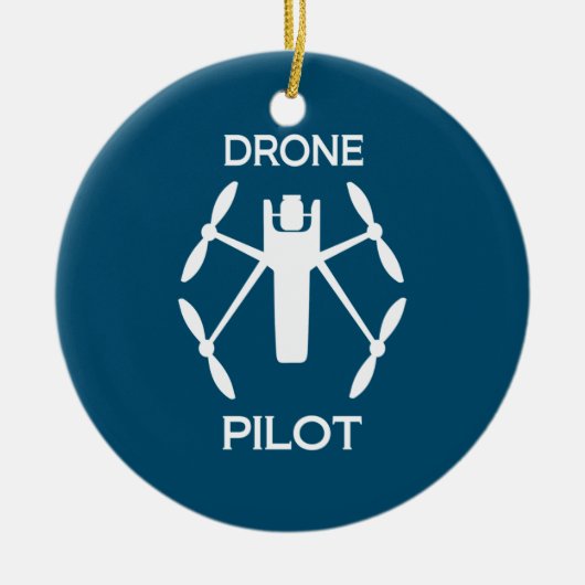 Dronepiloot klassen keramisch ornament (Voorkant)