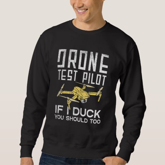 Dronepiloot voor Quadcopter  Drone-testpiloot 2 Trui (Voorkant)