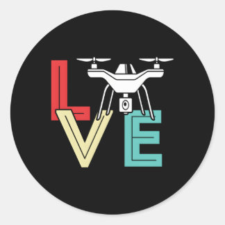 Drones Drone Pilot's Day Quadcopter Drone Ronde Sticker