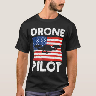 Drones Drone Pilots Usa Vlag T-shirt