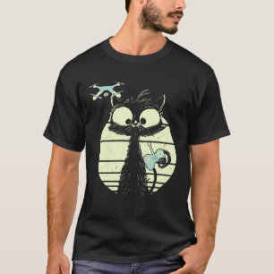 Drones Kat Drone Piloot Mooie Kat Quadrocopter Kat T-shirt