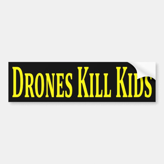 Drones Kill Kinder Bumpersticker (Voorkant)