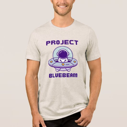 Drones New Jersey UFO Project Bluebeam Tri-Blend Shirt (Voorkant)