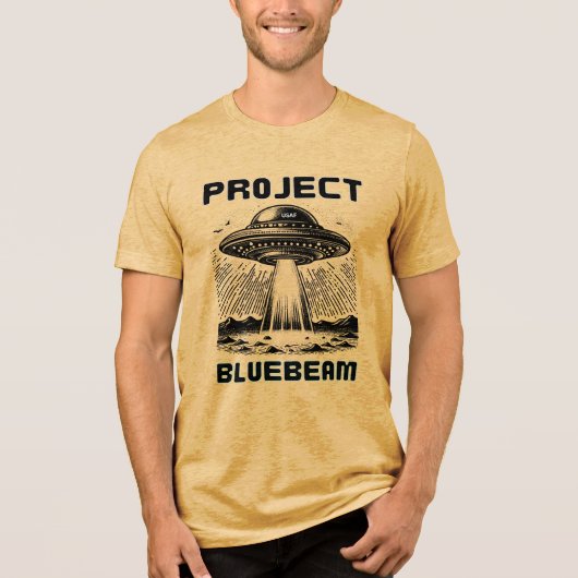Drones New Jersey UFO Project Bluebeam Tri-Blend Shirt (Voorkant)