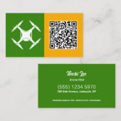 Drones Pilot Custom QR Visitekaartje (Voorkant / Achterkant)