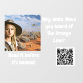 Drongo Line Raamsticker (Vel)