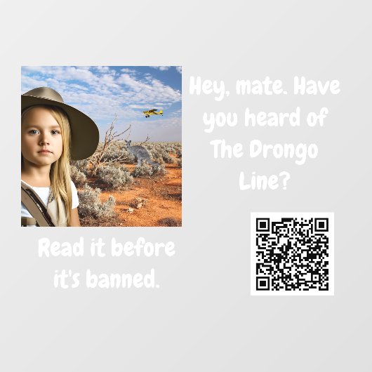 Drongo Line Raamsticker (Vel)
