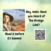 Drongo Line Window Cling Raamsticker (Vel 3)