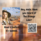 Drongo Line Window Cling Raamsticker (Vel 2)