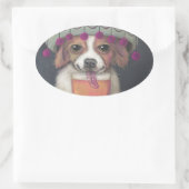 dronkelap ovale sticker (Tas)