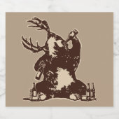 Dronken beer bier etiket (Enkel label)