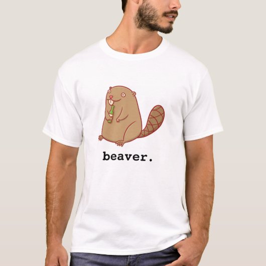 Dronken bever Shirt! T-shirt (Voorkant)