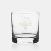 "Dronken" bijen glas met aanpasbare tekst voor whi (Achterkant)