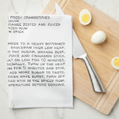 Dronken Cranberry-saus | Recept Erfstuk Theedoek (Quarter Fold)
