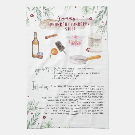 Dronken Cranberry-saus | Recept Erfstuk Theedoek (Verticaal)