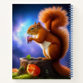 Dronken eekhoorn, gepersonaliseerd, spiraal notitieboek (Achterkant)