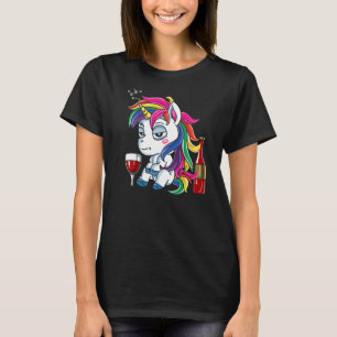 Dronken Eenhoorn Wijn Drink T-shirt