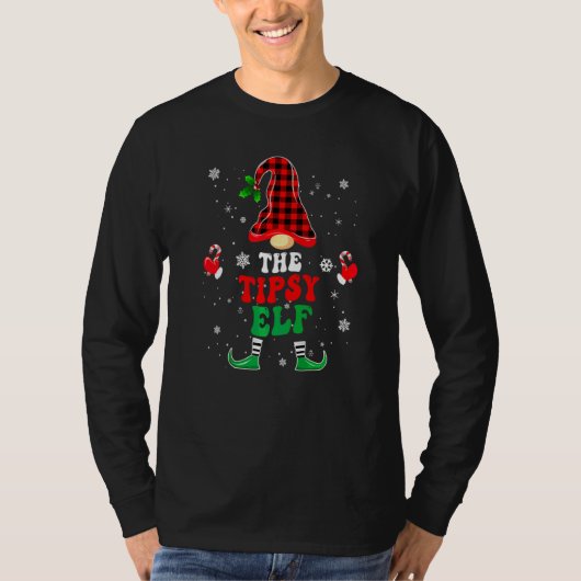 Dronken Elf Shirts Overeenkomende Groep Kerst Pyja (Voorkant)