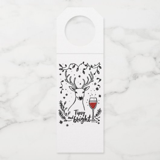 Dronken en helder hert  flessenhanger (Voorkant)