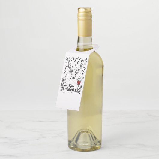 Dronken en helder hert  flessenhanger (Schuin)