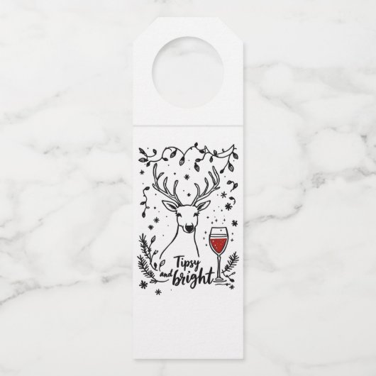 Dronken en helder hert  flessenhanger (Achterkant)