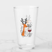 Dronken en helder rendier glas (Achterkant)