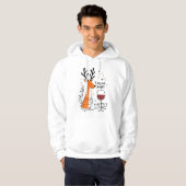Dronken en helder rendier  hoodie (Voorkant volledig)
