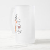 Dronken en helder rendier  matglas bierpul (Voorkant links)
