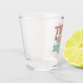 Dronken en Stralend Retro Persoonlijke Kerstmis Shot Glas (Links)