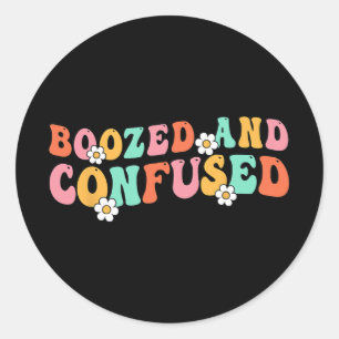 Dronken En Verwarde Bruid Bruidsmeisje Groovy Bach Ronde Sticker