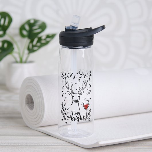 Dronken en vrolijke herten waterfles (Yoga (Gedraaid) )