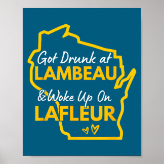 Dronken geworden op Lambeau en wakker geworden op Poster