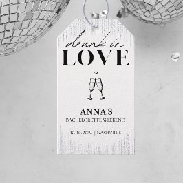 Dronken in liefde Glitter vrijgezellenfeest Cadeaulabel