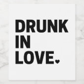 Dronken in liefde wijn etiket (Enkel label)