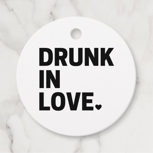 Dronken in Love Bedankjes Labels (Voorkant)