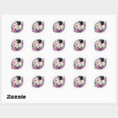 Dronken in Love Bruidsfeest Martini Design Ronde Sticker (Vel)