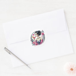 Dronken in Love Bruidsfeest Martini Design Ronde Sticker