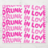 Dronken in Love Champagne Fleslabel Sparkling Wijnetiket (Enkel label)