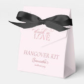 Dronken in Love Champagne Toren Roze Bachelorette Bedankdoosjes (Voorkant Zijde)