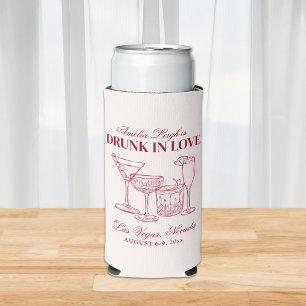 Dronken in Love Cocktails Bachelorette Weekend Seltzer Blikjeskoeler