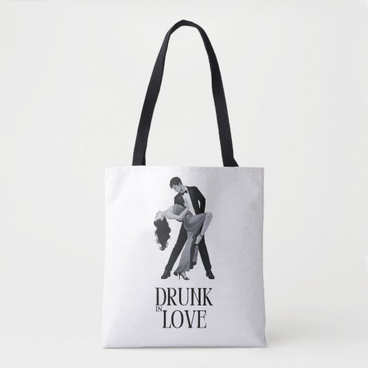 Dronken in Love Design | Dansend Bruidspaar Tote Bag (Voorkant)