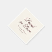 Dronken in Love Fancy Script Moderne Burgundy Brui Servet (Hoek)