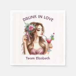 Dronken in Love Team Bruid Cocktail Hen Party Servet