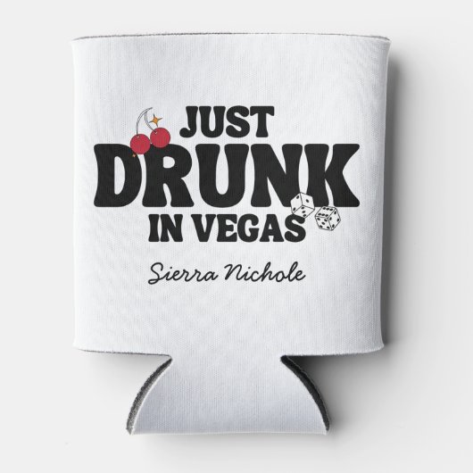 Dronken In Vegas Meidenavond Blikjeskoeler (Voorkant)